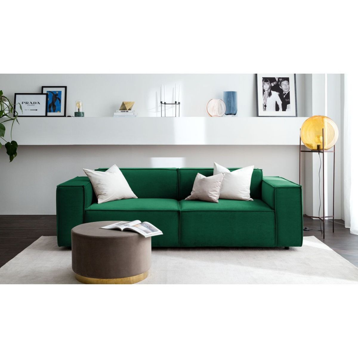 GENERICO - Sofá 2 Cuerpos Vitoriano - Verde