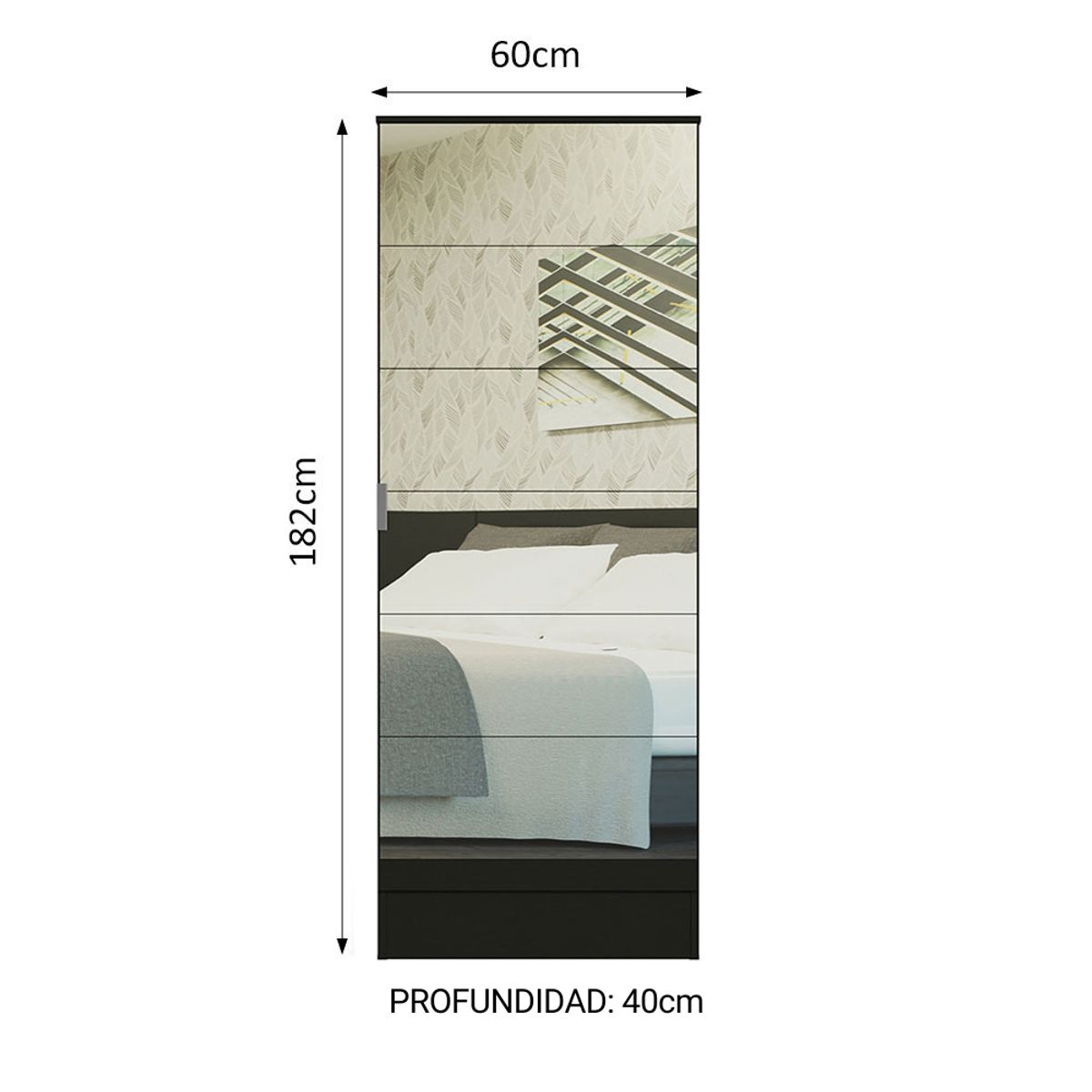 MADESA - Zapatera Isis 1 Puerta con Espejo