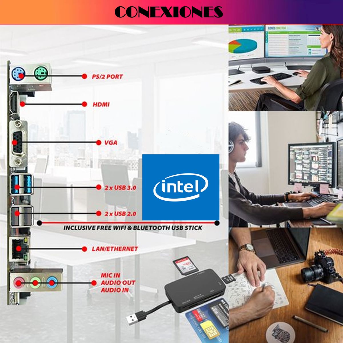 TEROS - Computadora Pc Intel Core i5 3470  Monitor 22 fhd' RAM 8GB SSD 256GB