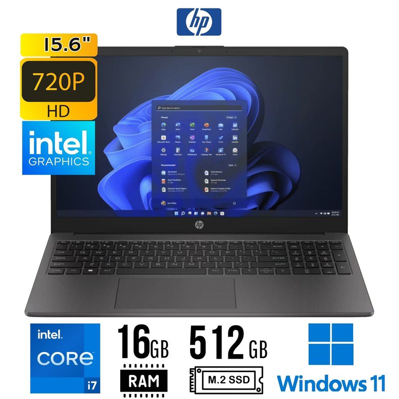 HP - LAPTOP HP 250 G10 15,6" HD INTER CORE I7-1355U 16GB 512GB SSD W11 PRO
