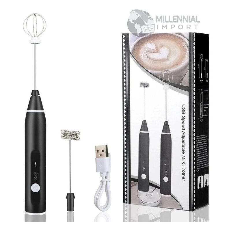 GENERICO - Espumadores de Leche de Doble Cabezal Carga USB