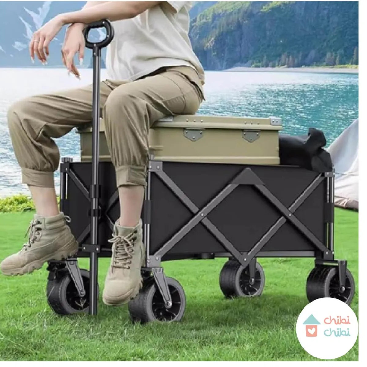 CHIBI CHIBI - Carrito plegable para llevar negro