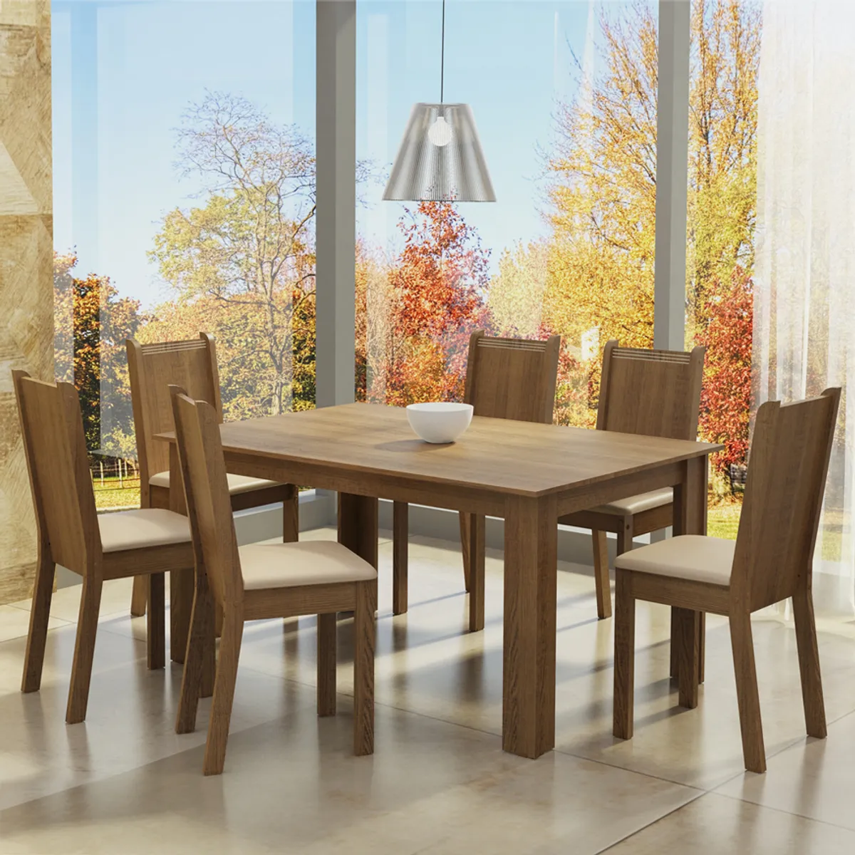 MADESA - Juego de Comedor Analu con 6 Sillas