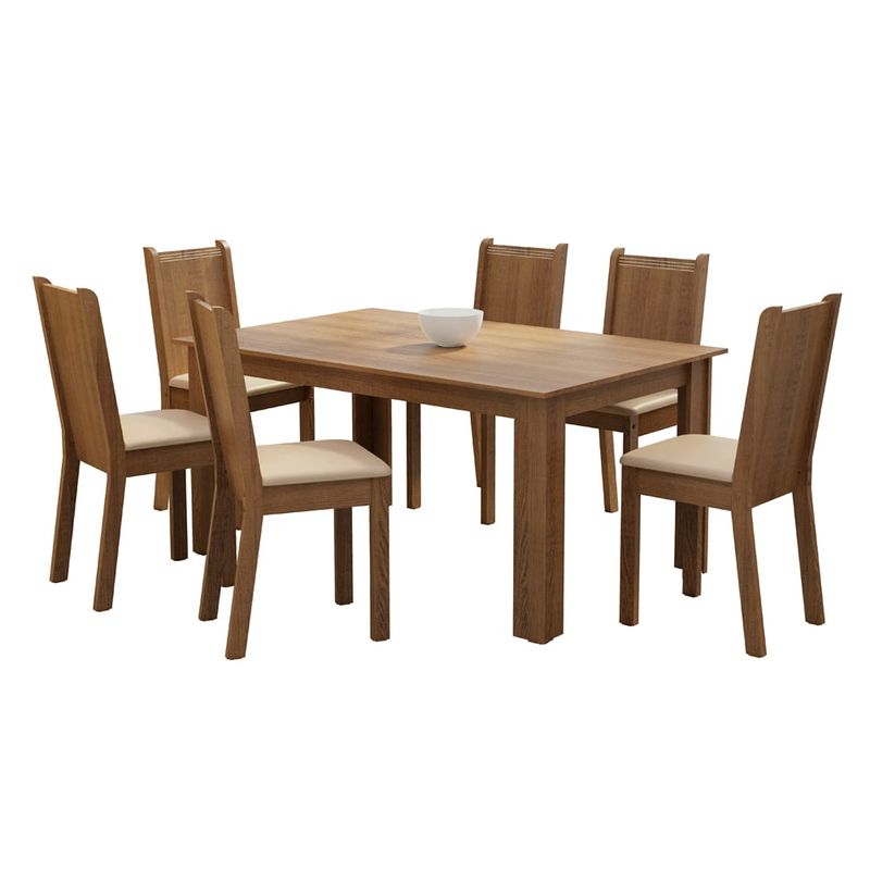 MADESA - Juego de Comedor Analu con 6 Sillas
