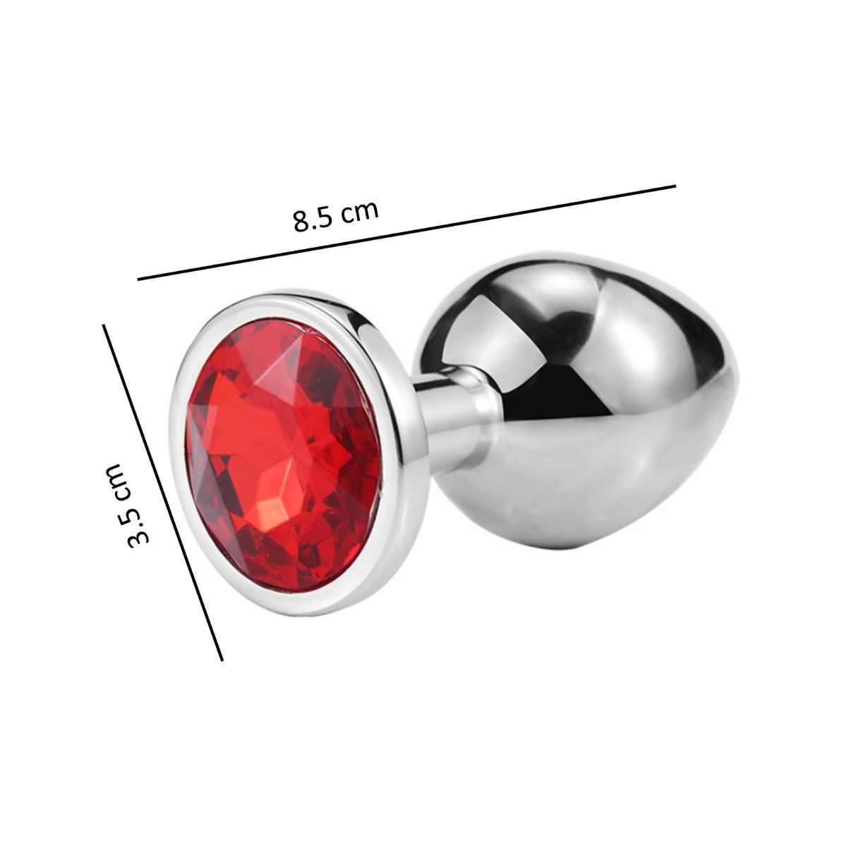 GENERICO - Plug anal talla M-Rojo