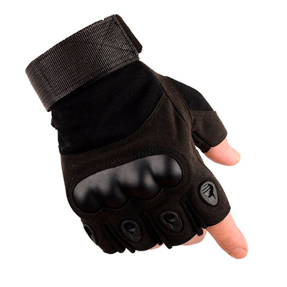 GENERICO - Guantes Tácticos Mitones Moto Gym Bicicleta Deportes Sport - Negro M