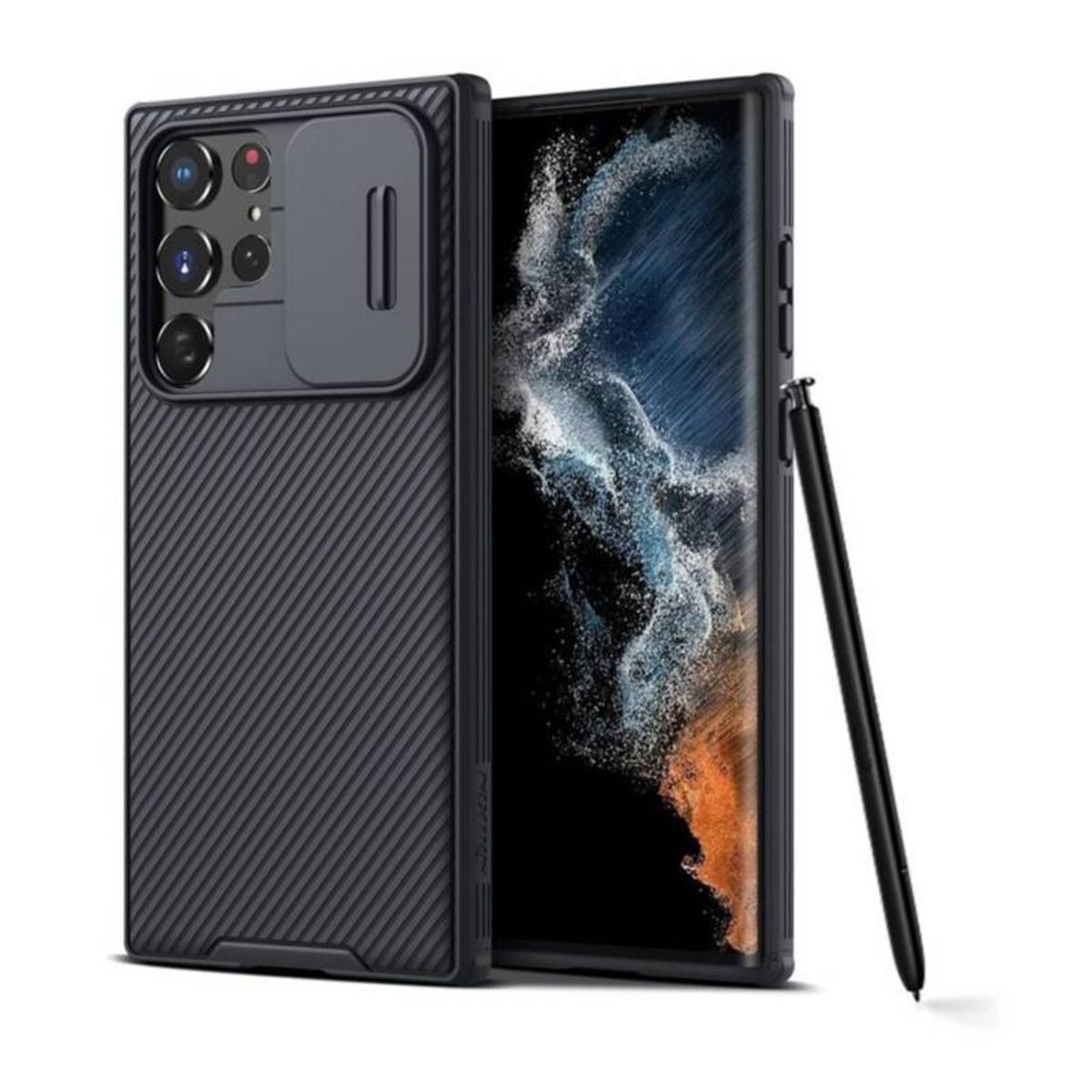 NILLKIN - Case Nillkin Samsung S23 Ultra Camshield Funda Híbrida Negro