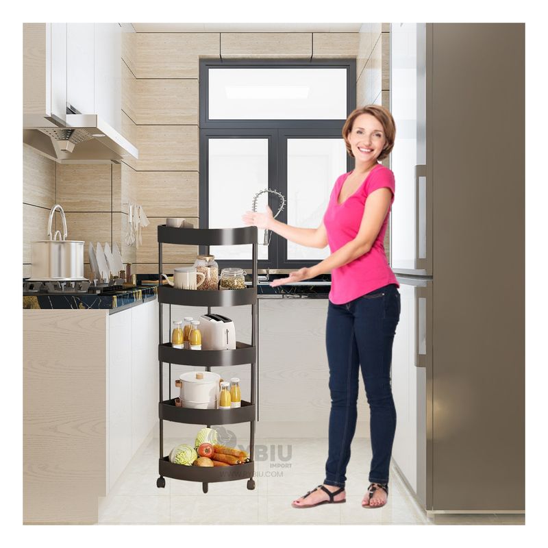 RYBIU IMPORT - Estante 5 Niveles con Ruedas en Negro Y+Papel de Regalo