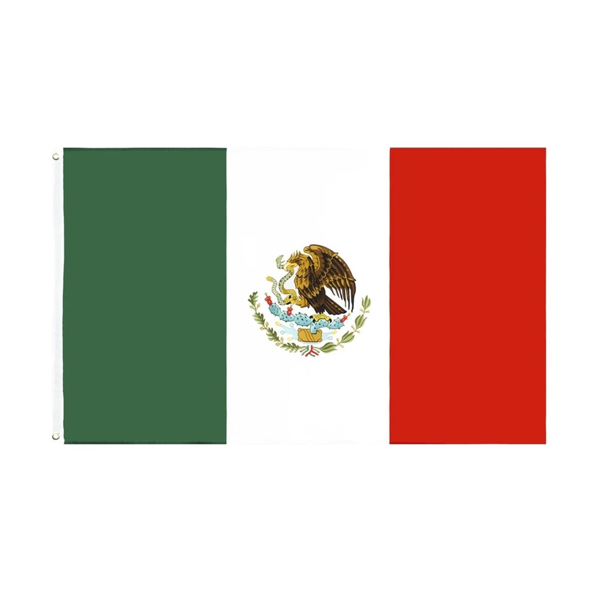 GENERICO - Bandera De México 60cm X 90cm con escudo impreso