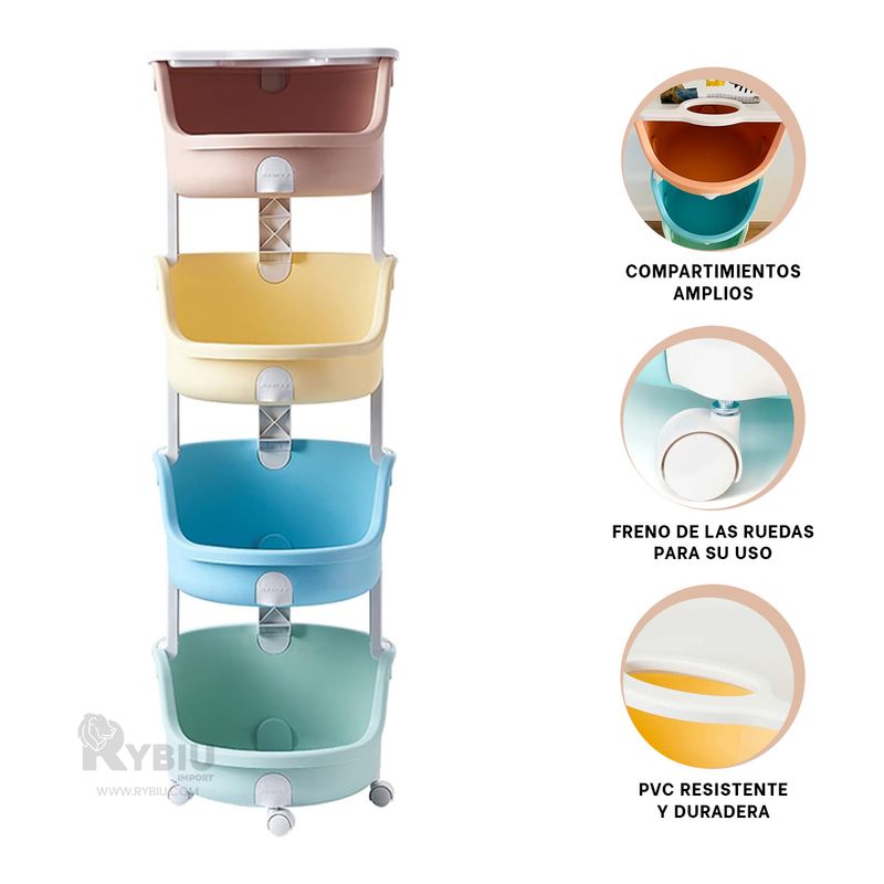 RYBIU IMPORT - Estante Infantil para Hogar Multicolor Y+Post-it Adhesivos