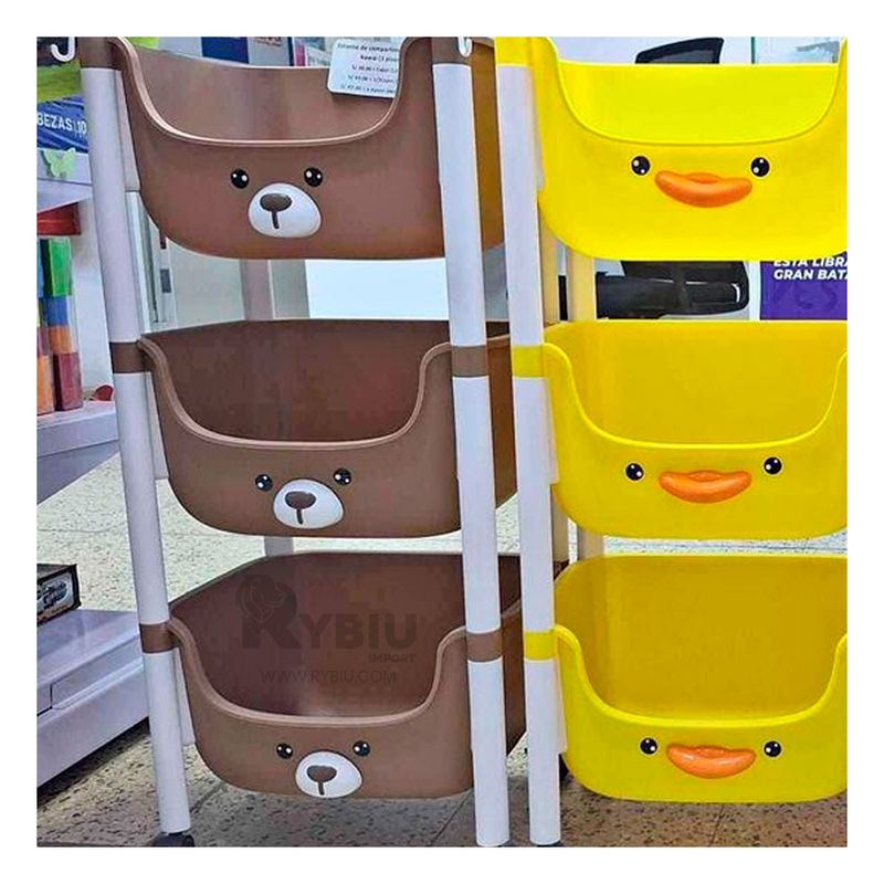 RYBIU IMPORT - Organizador Practico con Diseño Marron Y+Regalo Stickers
