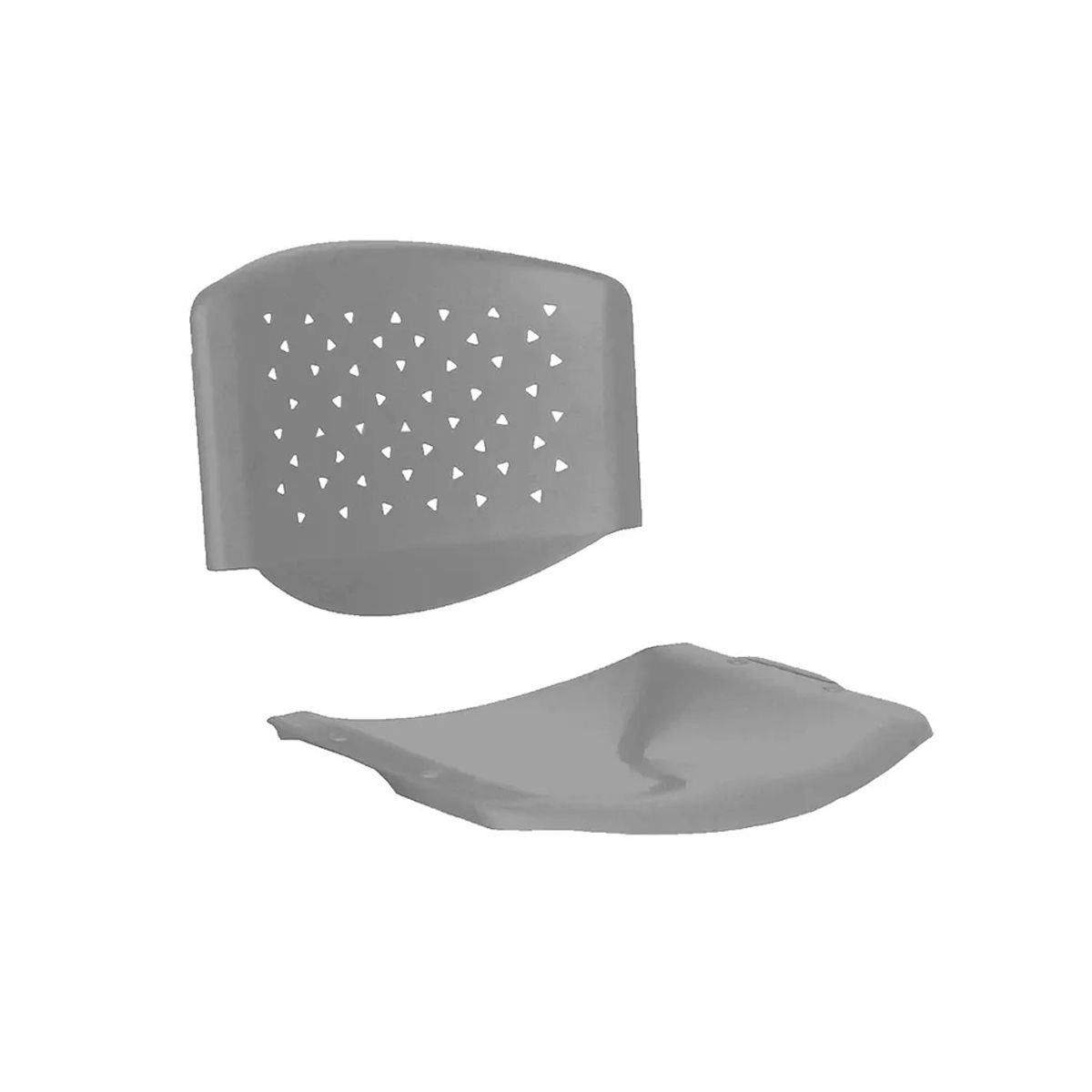 OFIDEAS - Repuesto Para Silla Solo Asiento Y Espaldar Prisma Color Gris Ofideas