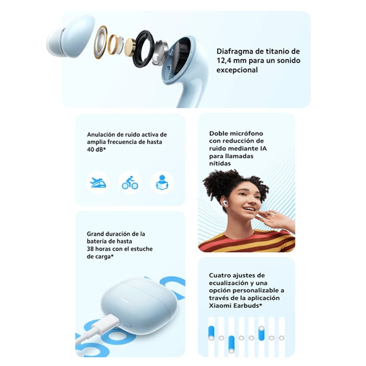 XIAOMI - Xiaomi Audifonos Bluetooth 5.3 Redmi Buds 6 LITE 38H