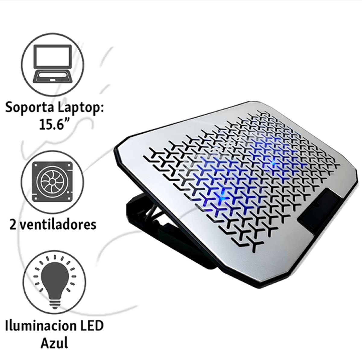 CYBERCOOL - COOLER PARA LAPTOP ALUMINIO CYBERCOOL HA-80