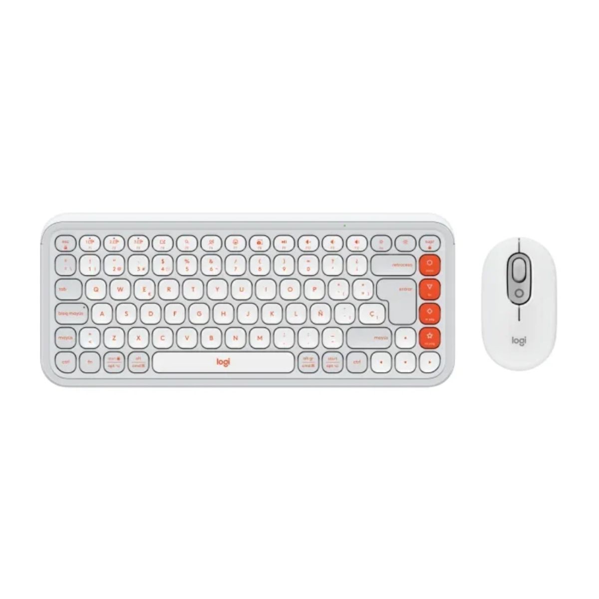 LOGITECH - TECLADO LOGITECH MOUSE POP ICON BLUETOOTH INALAMBRICO BLANCO