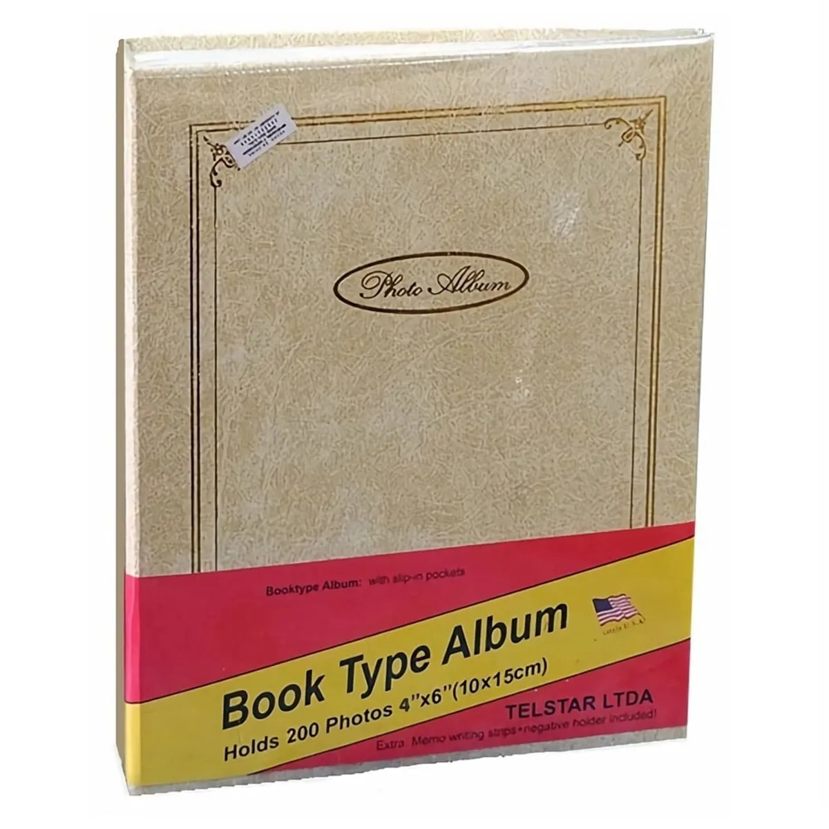 GENERICO - Álbum Para 200 Fotos Tamaño Estándar  Color Crema