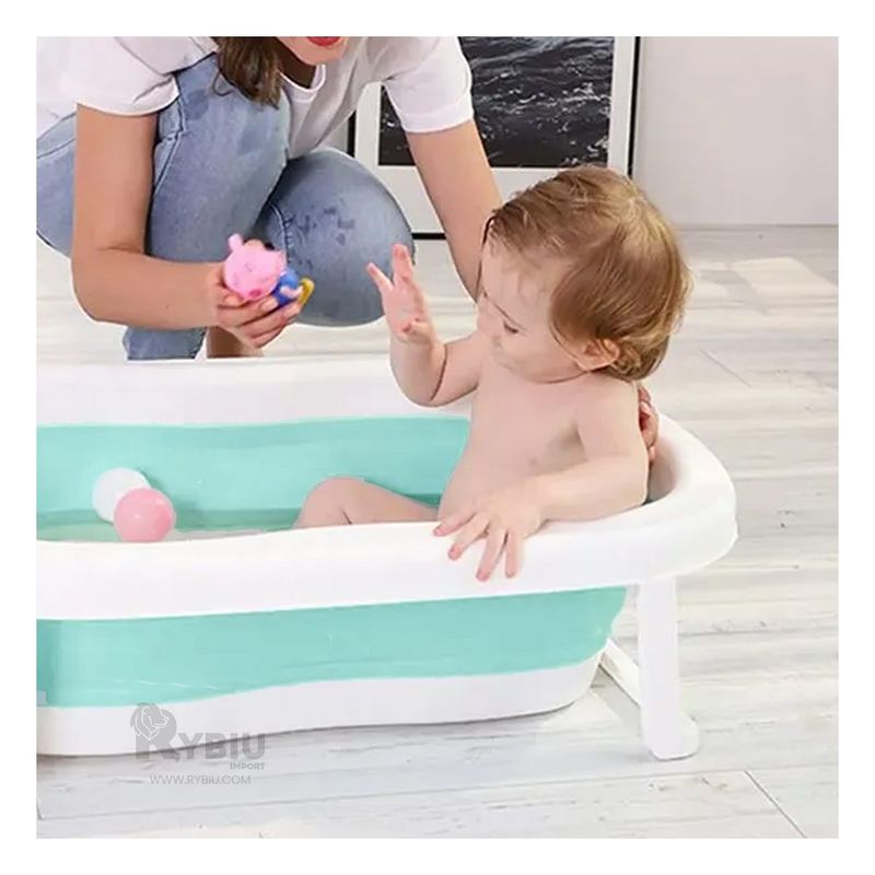 GENERICO - Bañera Adaptable para Bebe de Color Verde Y+Regalo Agendita