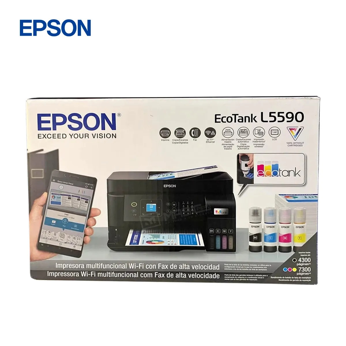 EPSON - Impresora Multifuncional Epson L5590 WIFI Red Fax ADF