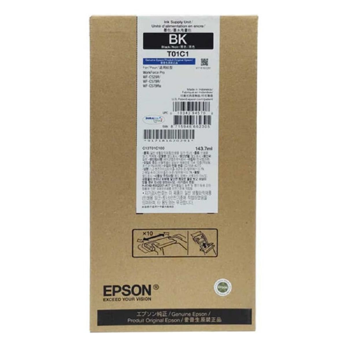 EPSON - Tinta Epson T01C1 Negro T01C120 - 143ml