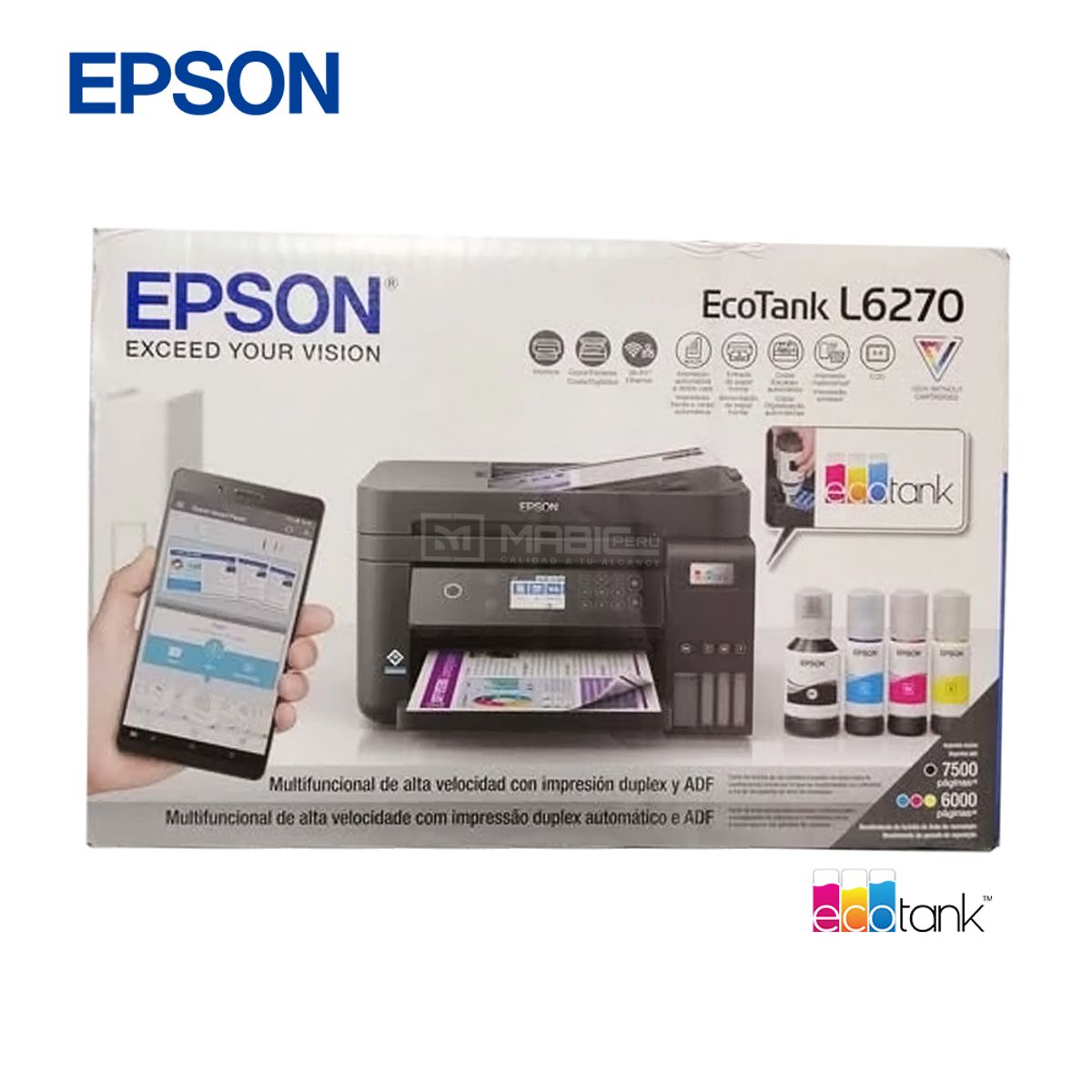 EPSON - Impresora Multifuncional Epson L6270 Duplex WIFI Red ADF