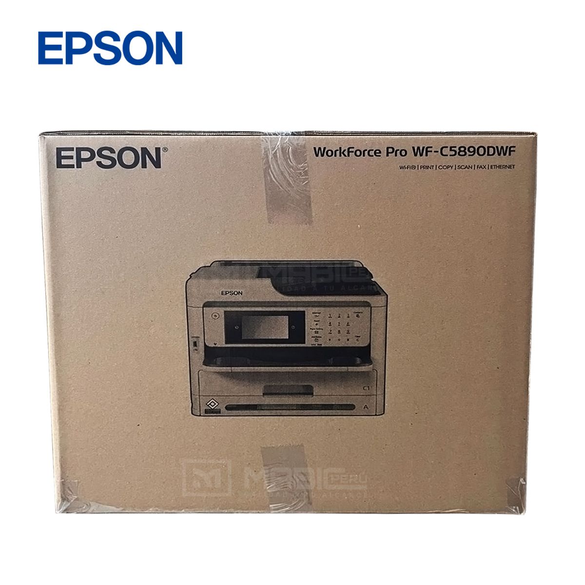 EPSON - Impresora Multifuncional Epson WorkForce Pro WF-C5890 WiFi Red Fax ADF