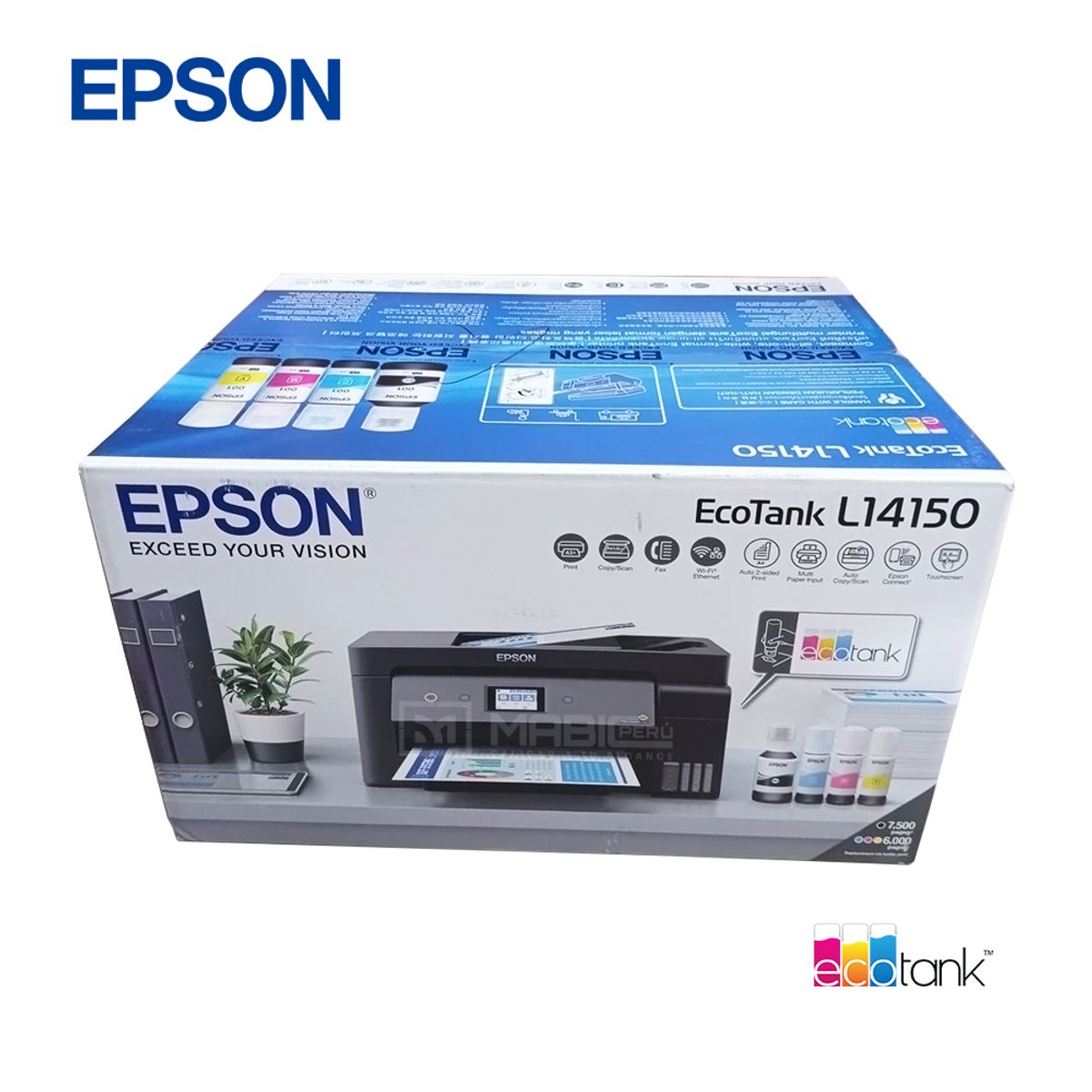 EPSON - Impresora Multifuncional Epson L14150 A3 Duplex WIFI Red ADF FAX