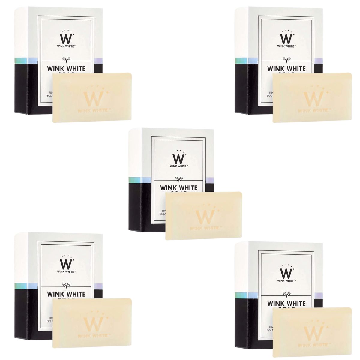 GENERICO - Pack 5 Jabón aclarador WINK WHITE