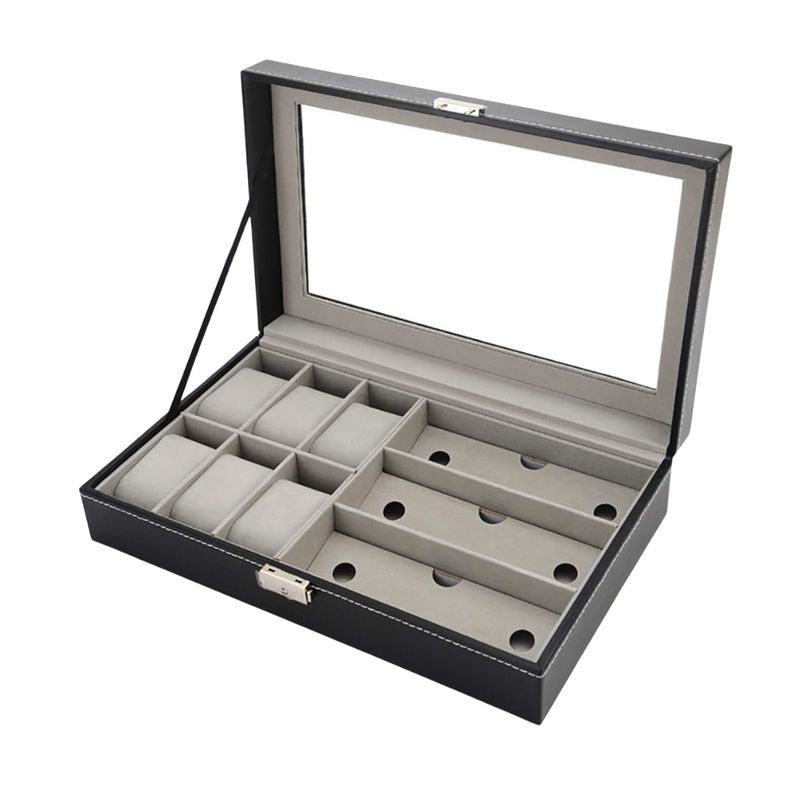 HYGGE - Caja Organizadora para Relojes y Lentes 9 Compartimientos