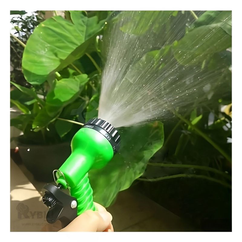 RYBIU IMPORT - Manguera de Jardín Extralarga 45 M Verde Y+Regalo Agendita