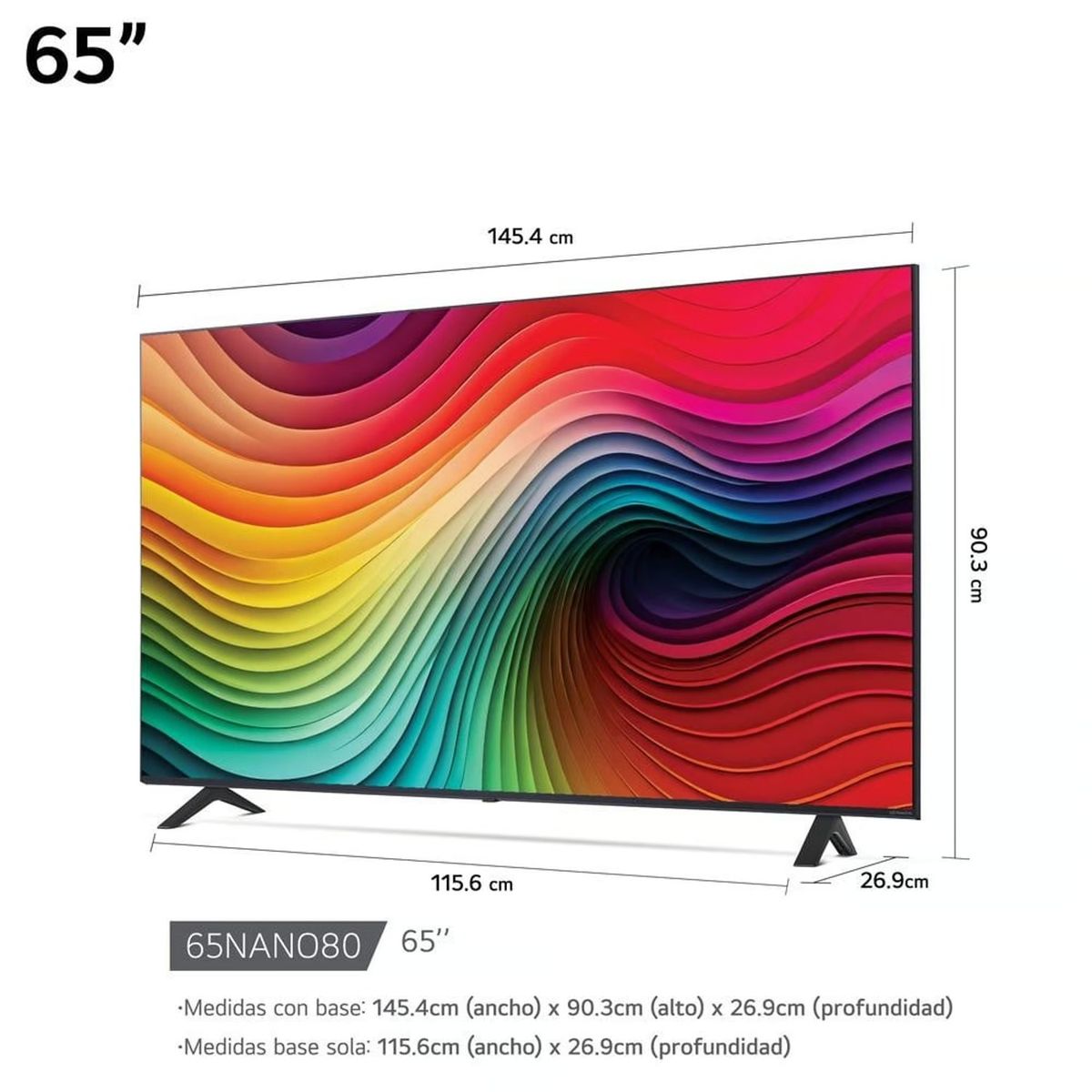 LG - Televisor LG 65 NanoCell UHD 4K Smart 65NANO80TSA