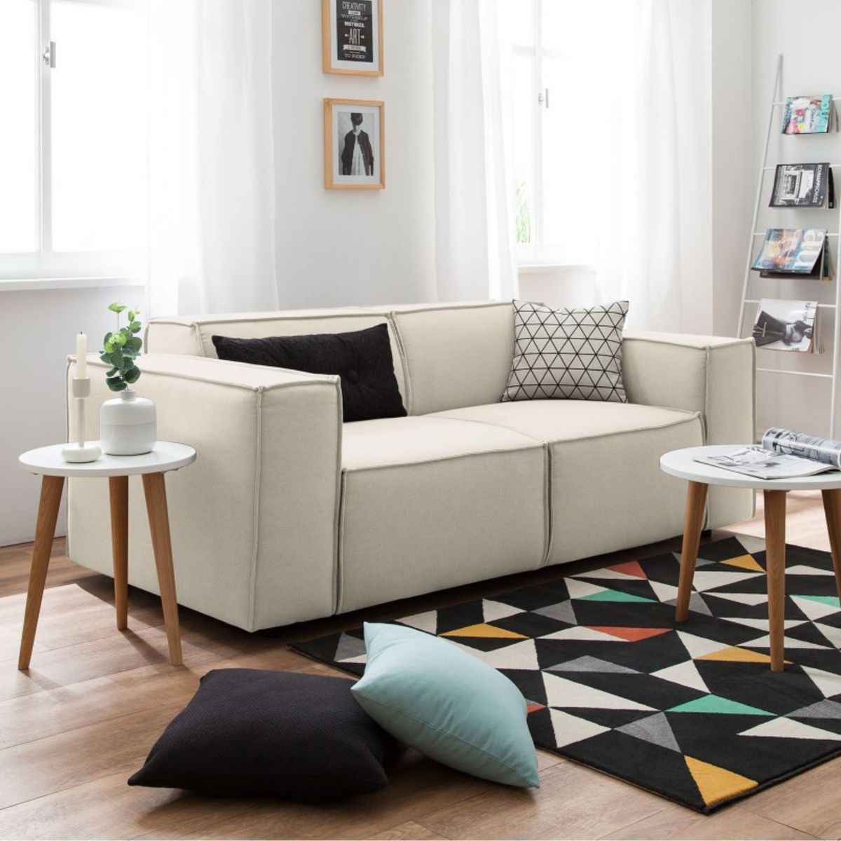 GENERICO - Sofá 2 Cuerpos Vitoriano - Blanco