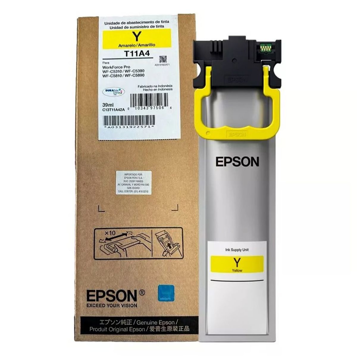 EPSON - Tinta Epson T11B T11A Negro y Colores Pro WF-C5390 C5810 C5890