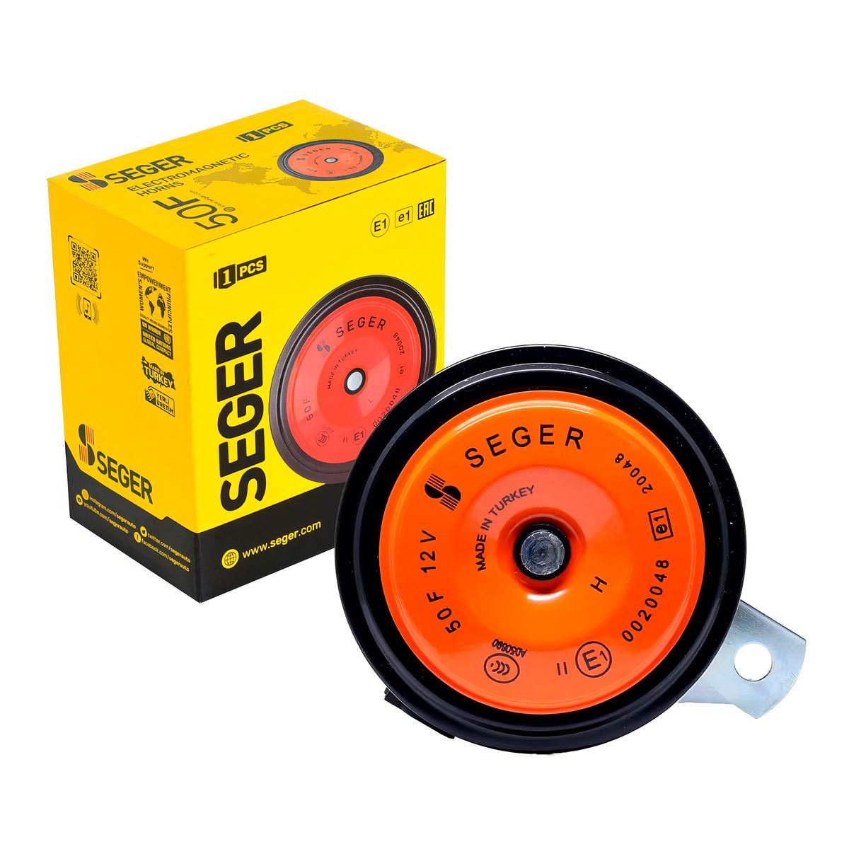  - Claxon Tipo Platillo 12v 118dB 435 Hz Tono Alto Seger