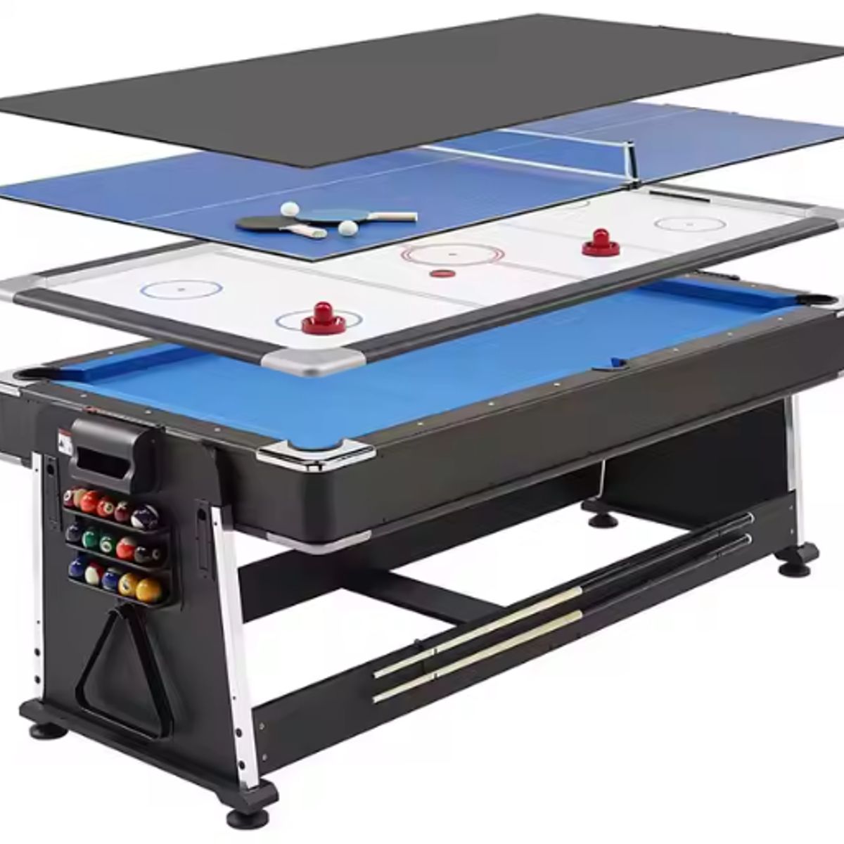 GENERICO - Mesa de billar multifuncional 4 en 1