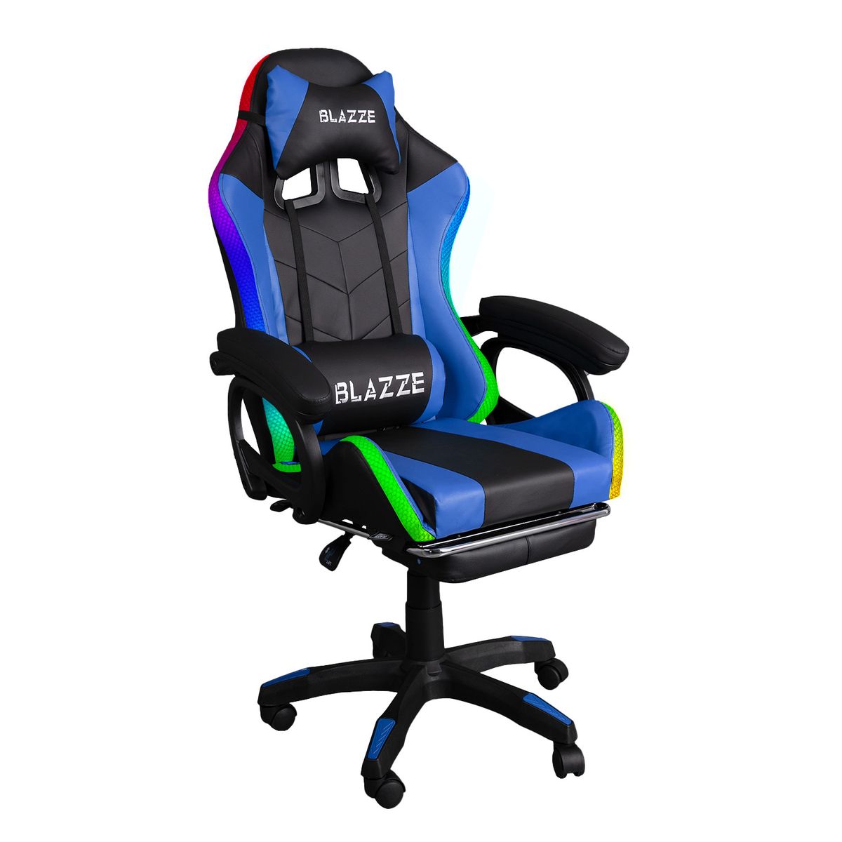 BLAZZE - Silla Gamer Rgb Ergonómica Blazze Buff - Azul