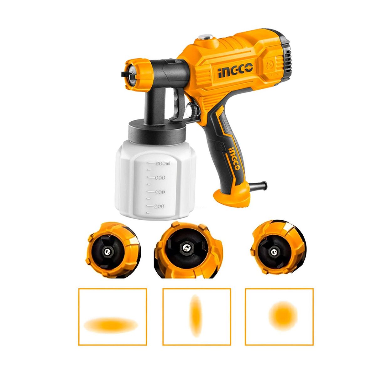INGCO TOOLS - PISTOLA DE PINTAR 450W ELÉCTRICA + LIJADORA ORBITAL 320W