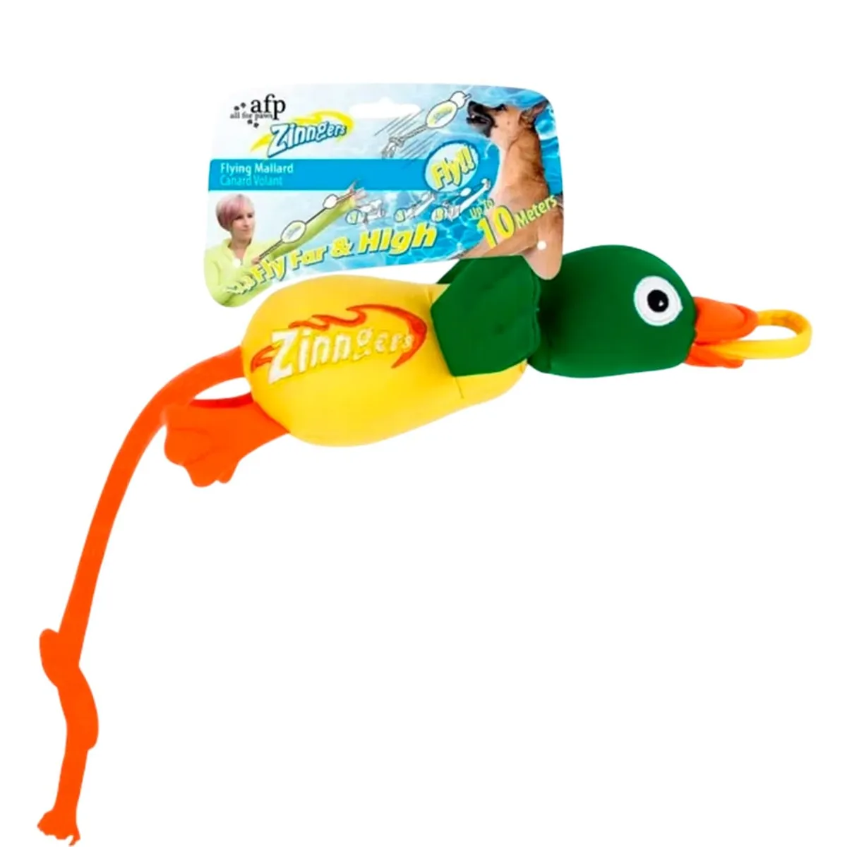 ALL FOR PAWS - Peluche para perros volador tipo Honda -  Zinngers pato AFP