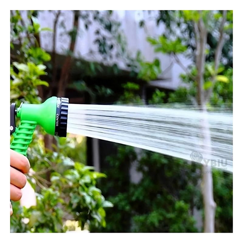 GENERICO - Manguera Expandible y Resistente de 15 Metros en Color Verde