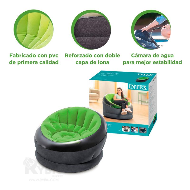 GENERICO - Sillon Elegante para Salon de Color Verde Y+Gift MiniAgenda