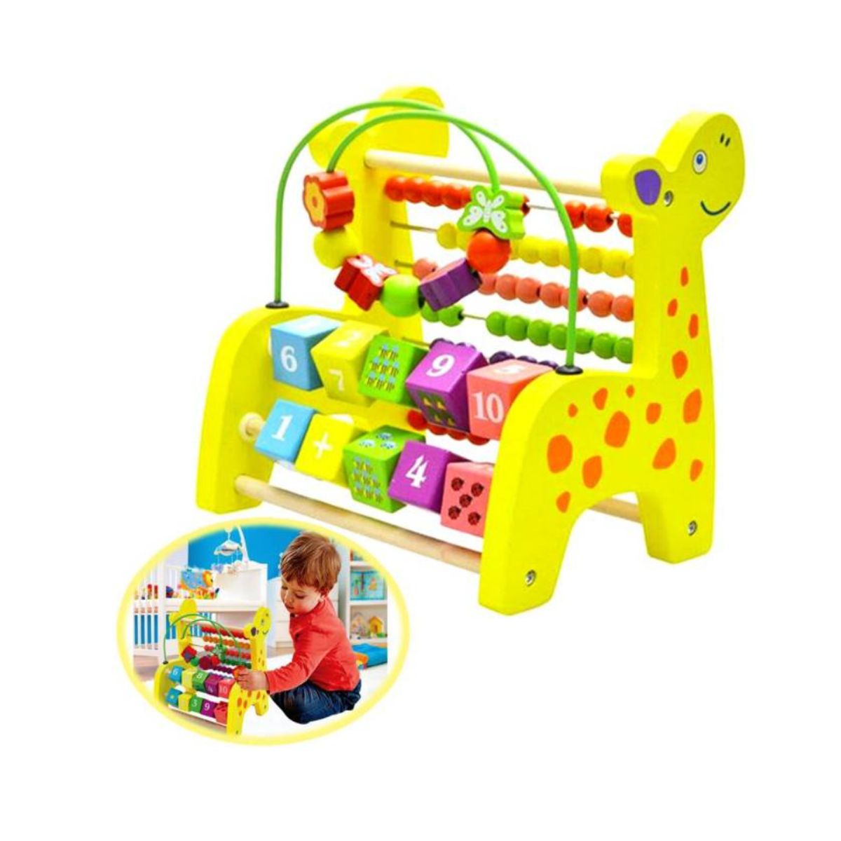 GENERICO - Jirafa Montessori Abaco De Madera