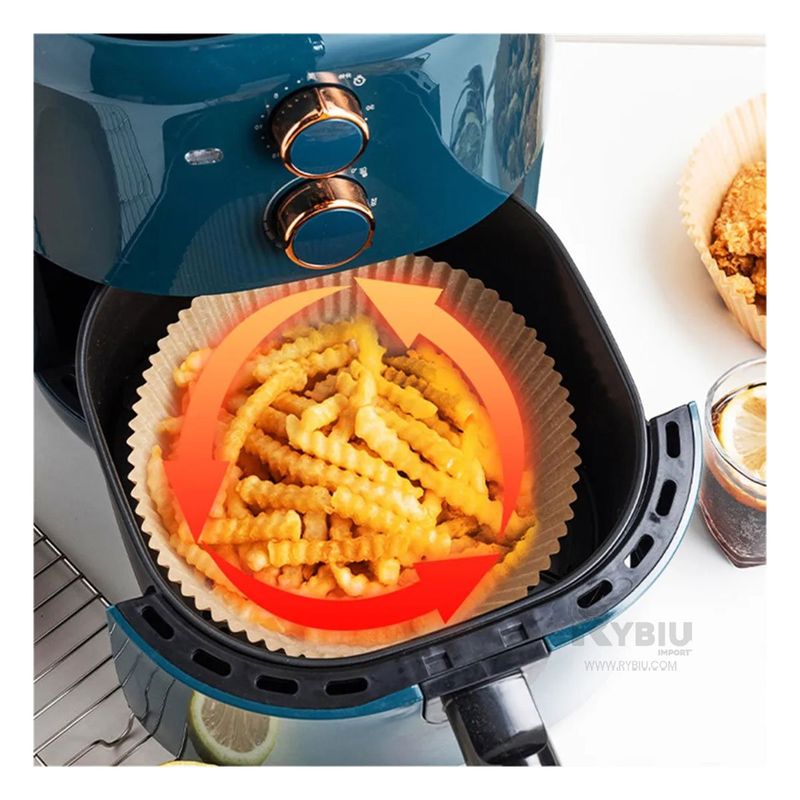 GENERICO - Papel Desechable para Freidora al Aire en Tono Madera 100u