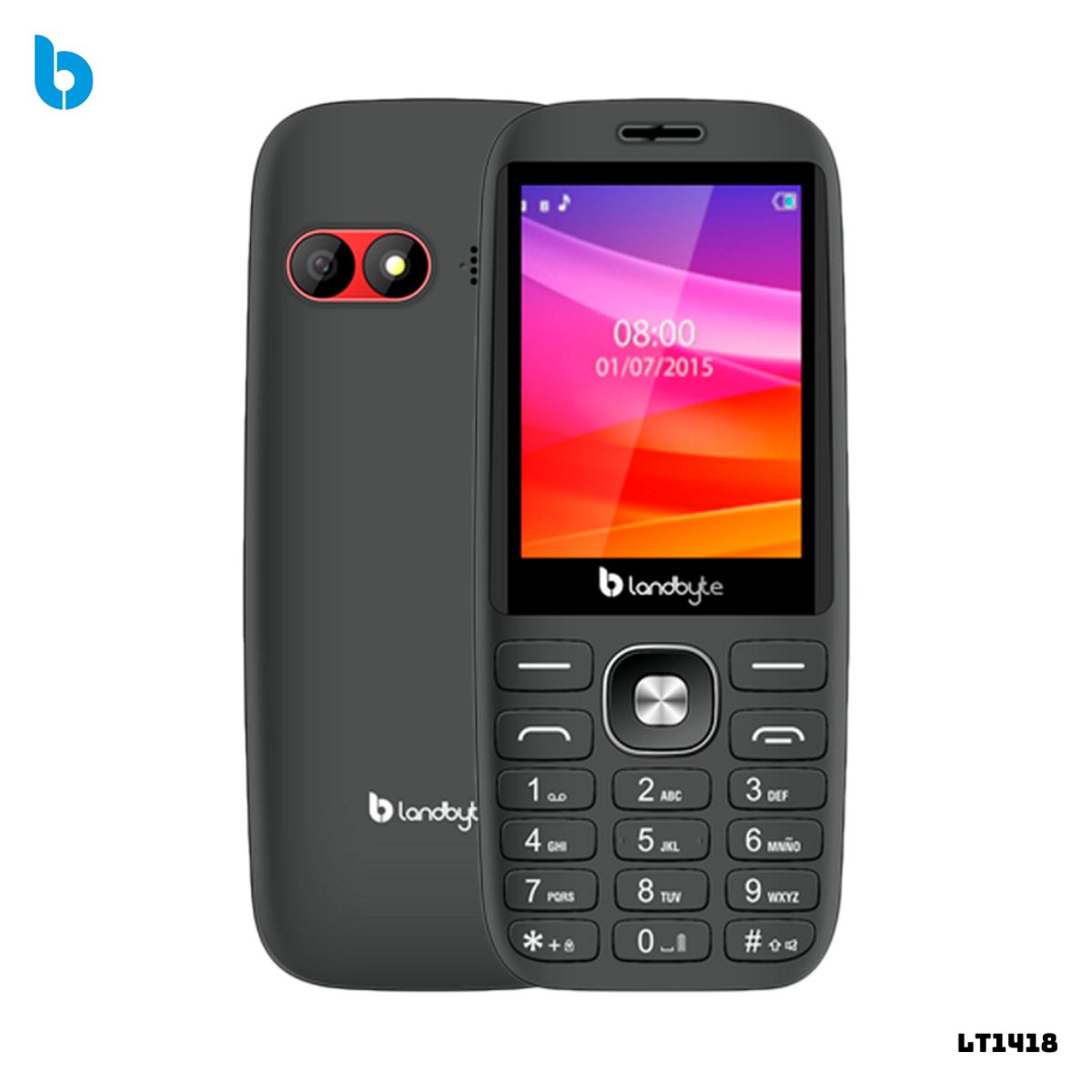 LANDBYTE - CELULAR BASICO LANDBYTE LT1418 4G DUAL SIM - ROJO