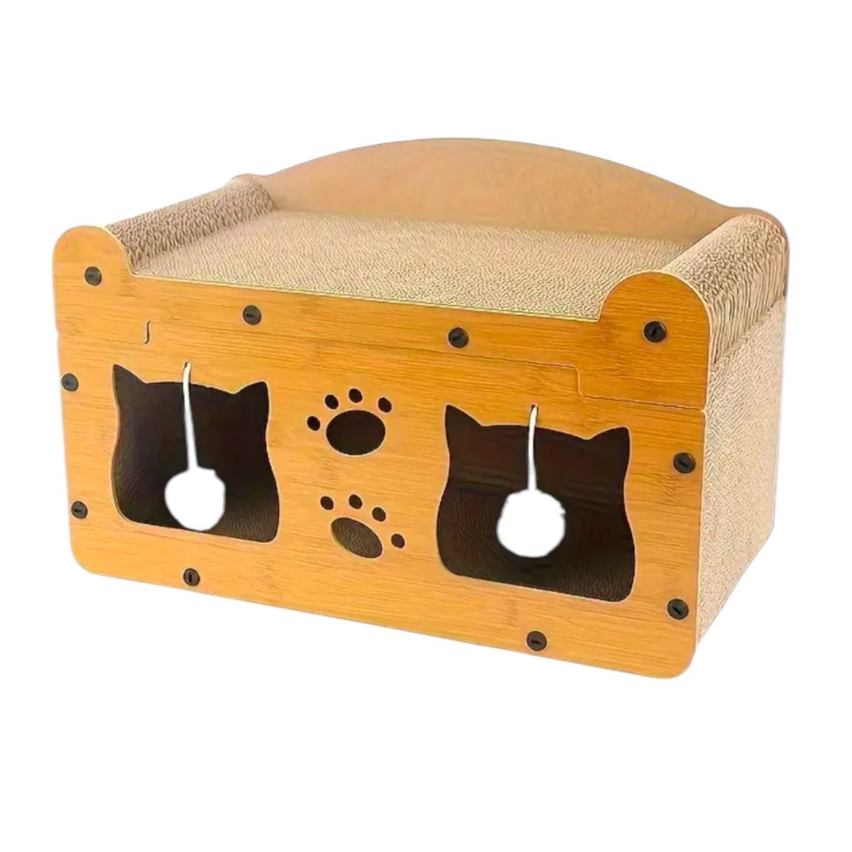 GENERICO - Casa de cartón para gatitos ARMABLE  Rascador para gatitos