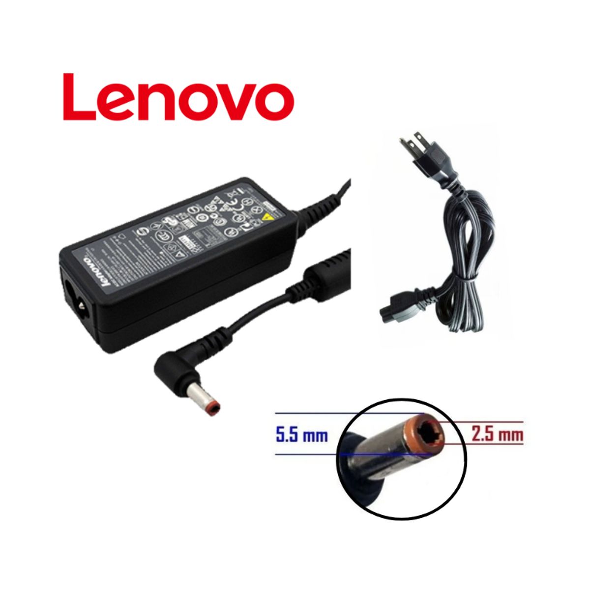 GENERICO - Cargador Compatible Lenovo Punta Marron