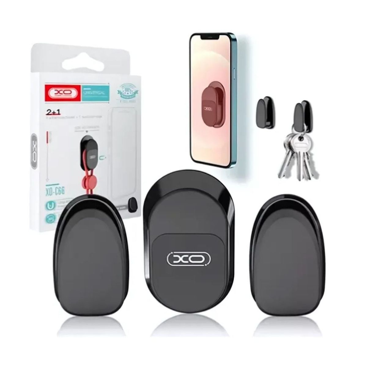 GENERICO - Soporte De Celular Para Pared  Auto Magnético Multifunción XO-C66