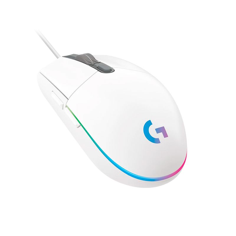 LOGITECH - Mouse Gamer Logitech G203 LIGHTSYNC RGB Blanco