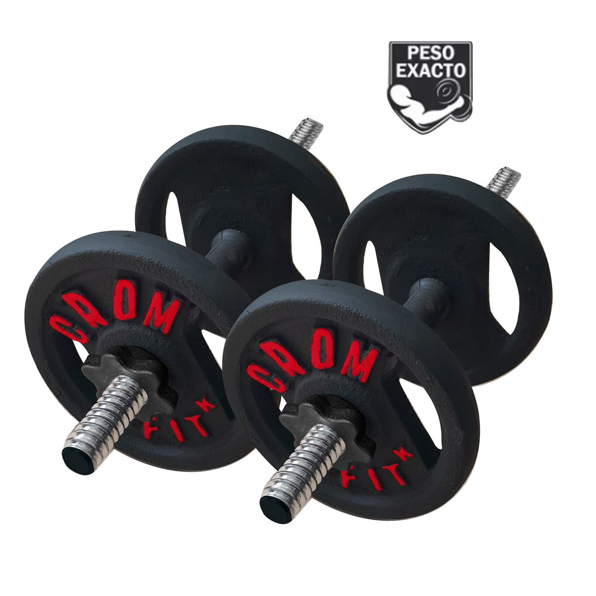 HOLGU - Pesas set 12kg + Mancuernas 4 discos de 3kg