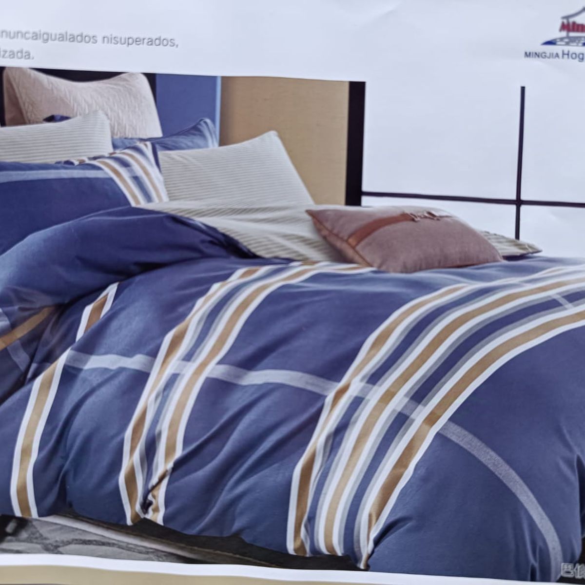 MINGDA - Set de Edredon 2 Pz + Juego de Sabanas + Fundas 5 Piezas