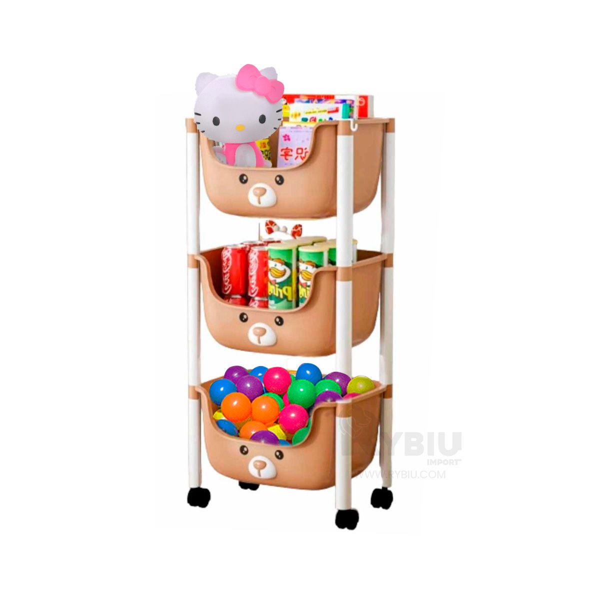 GENERICO - Organizador Practico con Diseño Marron Y+Regalo Stickers