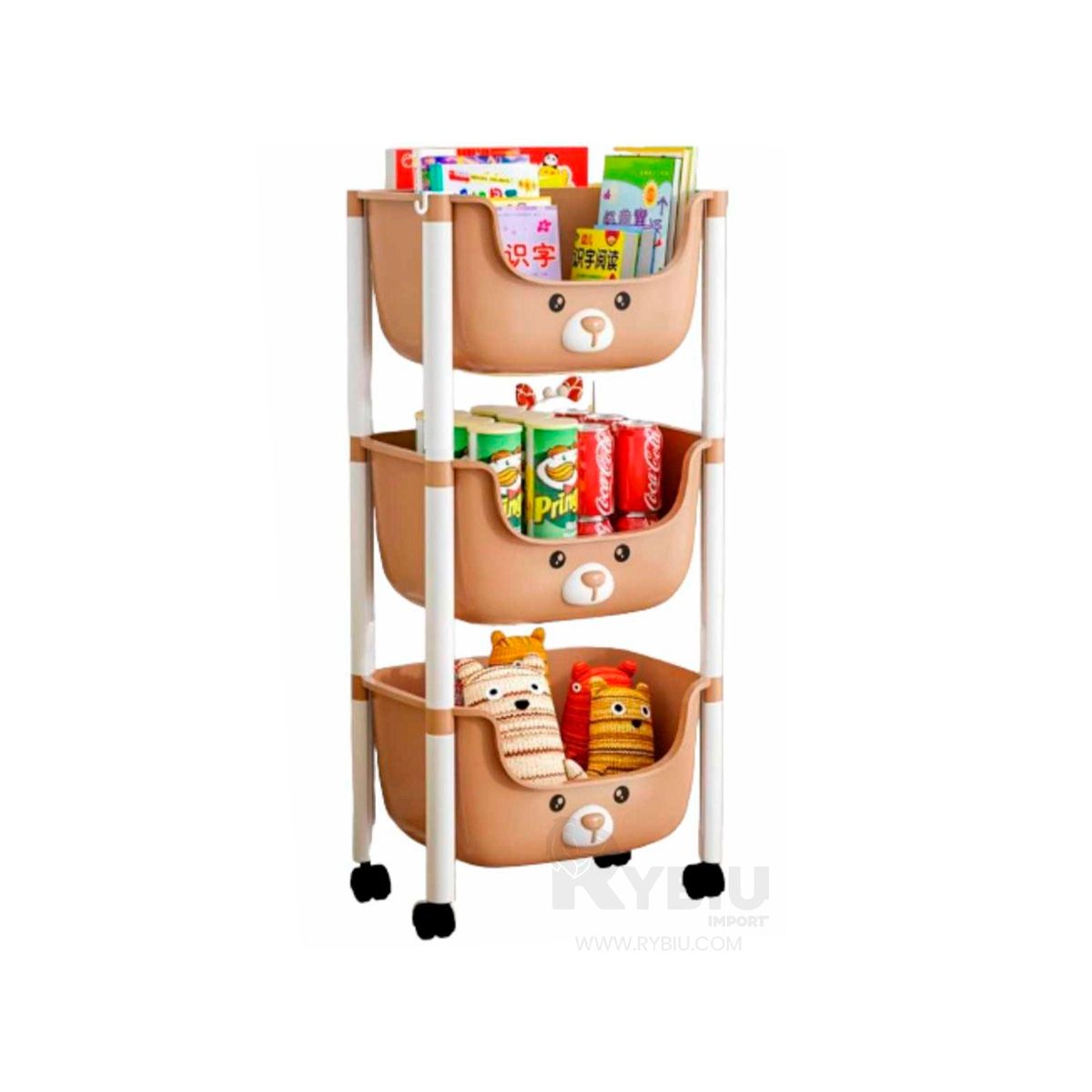 GENERICO - Estante Multifuncional en Tono Marrón Y+Post-it Adhesivos